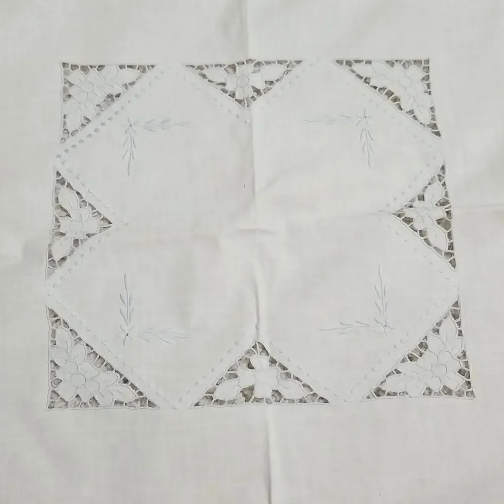 32 X 32 Pale Blue Luncheon Scarf PRETTY!